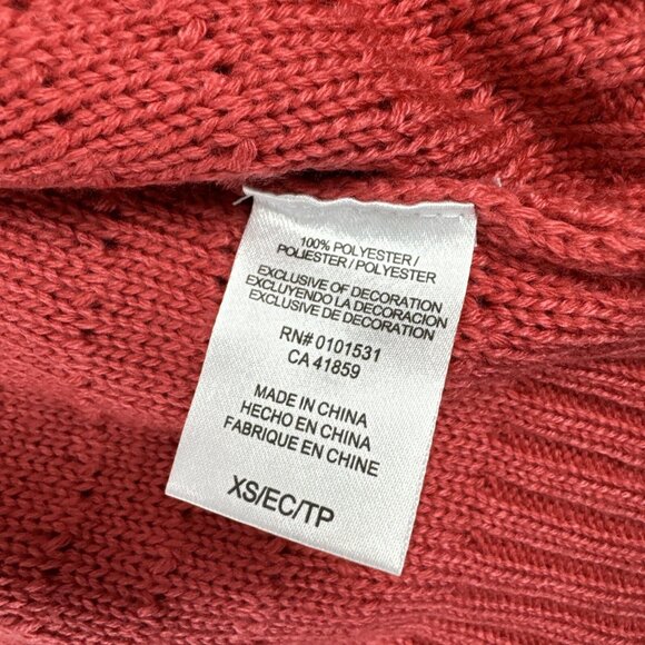 Mighty Fine Women's Holiday Sweater Size XS Retro Loop & Bow Open Cardigan NWT - Picture 10 of 10